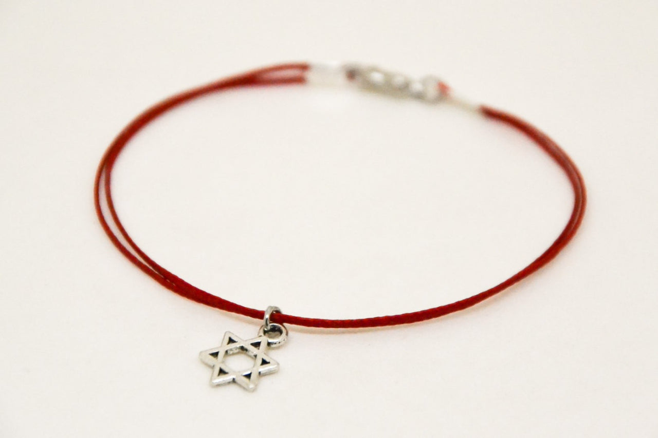 Silver dangle Star of David men's bracelet - shani-adi-jewerly