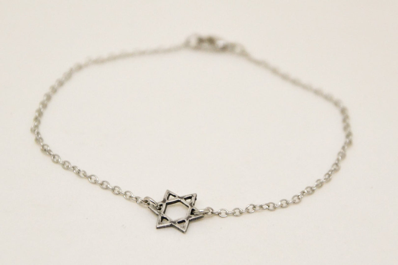 Stainless steel chain Star of David bracelet for men - shani-adi-jewerly