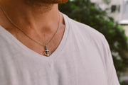 Stainless steel chain anchor necklace for men - shani-adi-jewerly