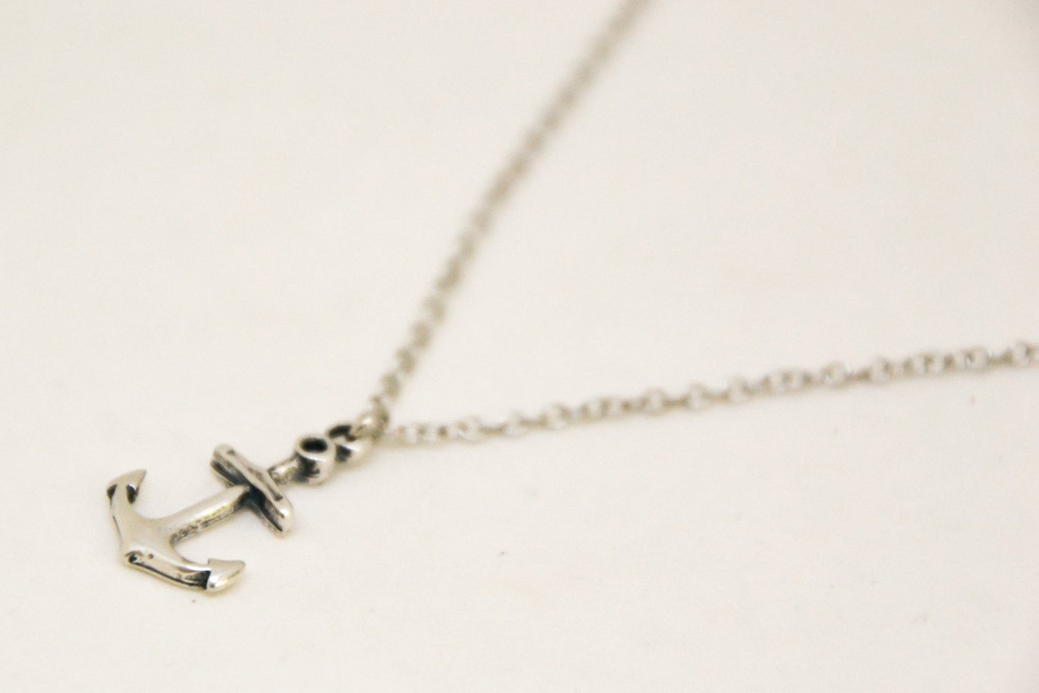 Stainless steel chain anchor necklace for men - shani-adi-jewerly