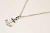 Stainless steel chain anchor necklace for men - shani-adi-jewerly