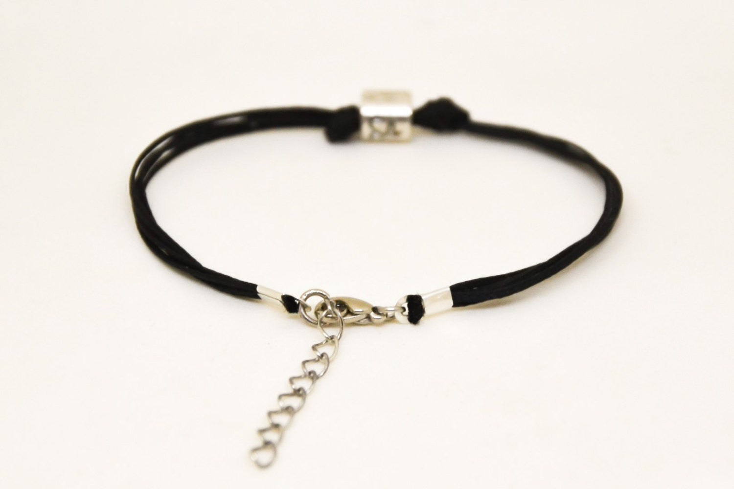 Zodiac signs bracelet, Capricorn sign, black cord - shani-adi-jewerly
