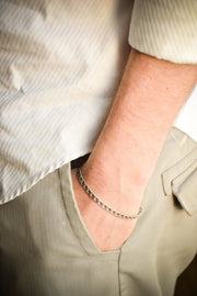 Silver Cuban link bracelet for men - shani-adi-jewerly
