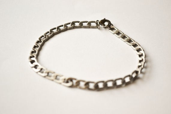 Silver links chain bracelet for men - shani-adi-jewerly