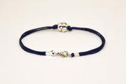 Men's bracelet with silver smiling buddha charm - shani-adi-jewerly