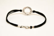Life is what you make of it bracelet for men, black cord - shani-adi-jewerly