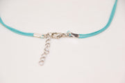 Silver beads bracelet, turquoise cord - shani-adi-jewerly