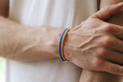 Pride bracelet, rainbow flag strap bracelet, LGBT gift - shani-adi-jewerly