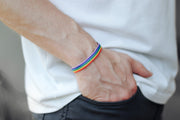 Pride bracelet, rainbow flag strap bracelet, LGBT gift - shani-adi-jewerly
