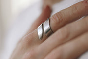 silver wrapped ring for men - shani and Adi Jewelry