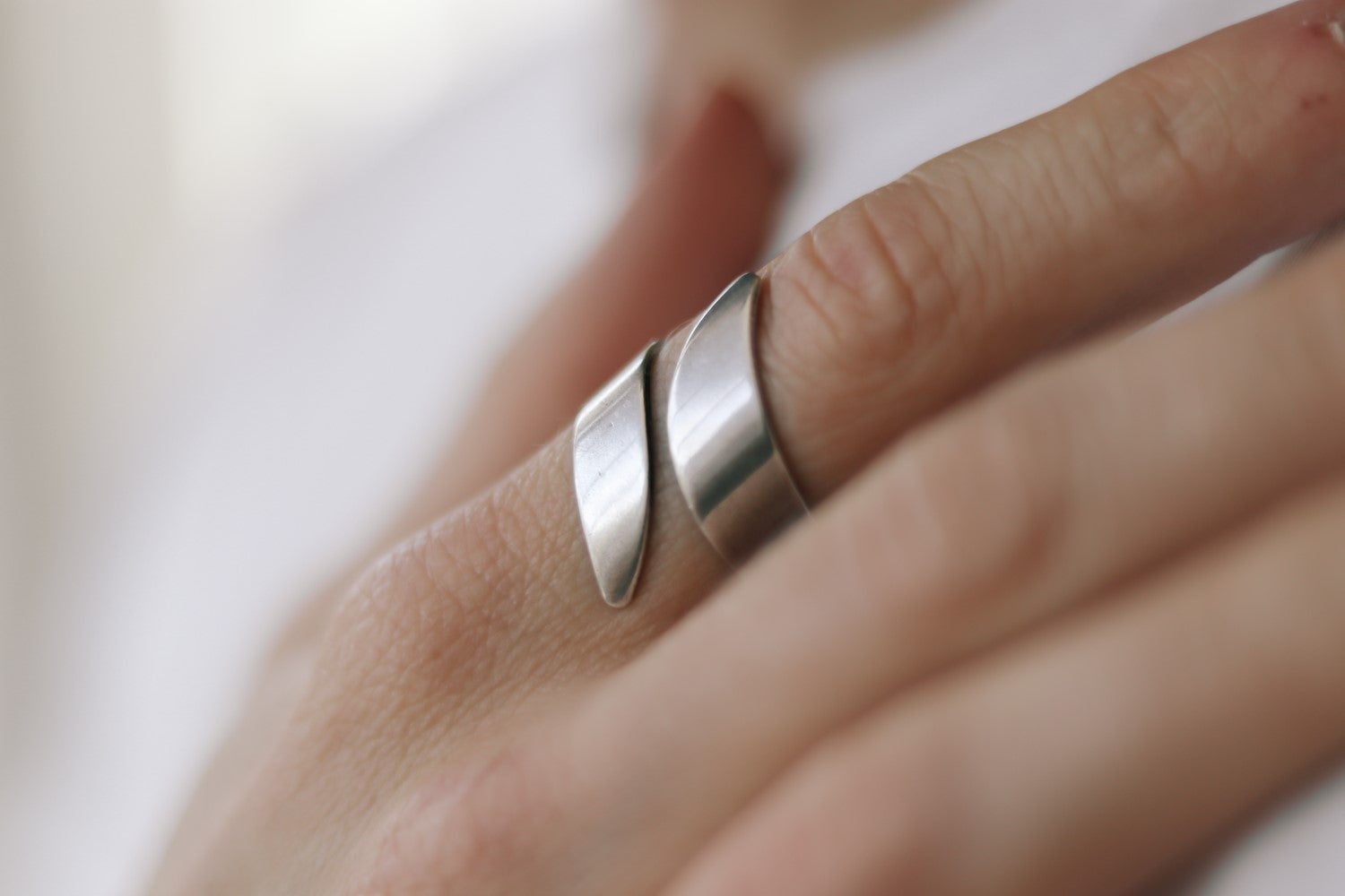 silver wrapped ring for men - shani and Adi Jewelry