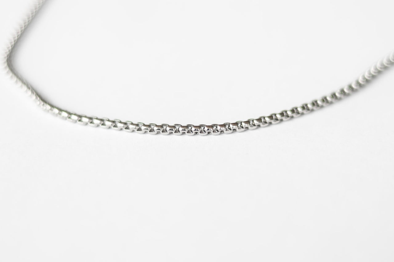 silver rolo chain necklace for men