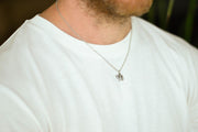 Chai necklace for men, stainless steel chain, Hai - shani-adi-jewerly
