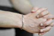 Silver arrow chain bracelet for men - shani-adi-jewerly