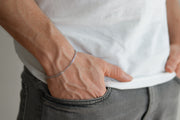 Silver links chain bracelet for men, stainless steel, jewelry for him - shani-adi-jewerly
