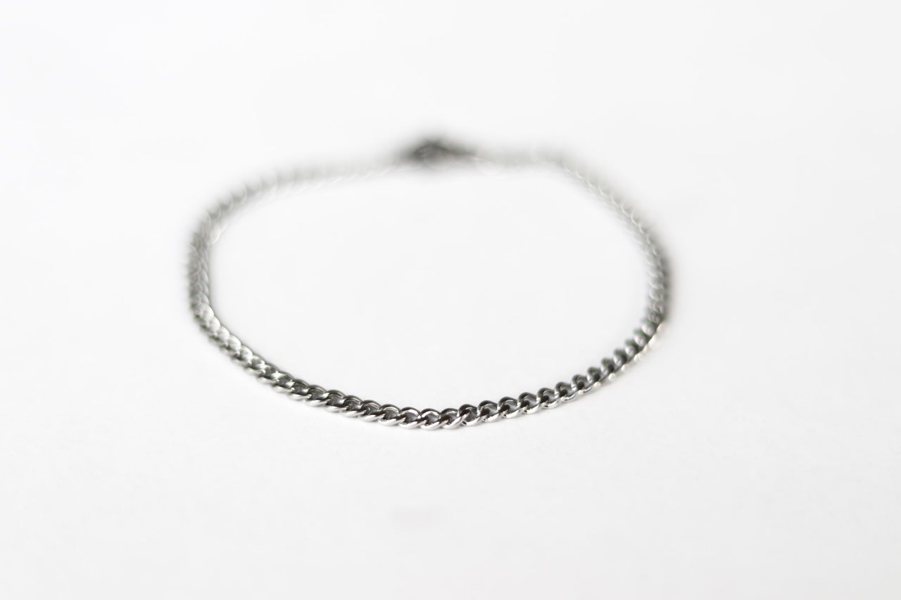 Silver links chain bracelet for men, stainless steel, jewelry for him - shani-adi-jewerly