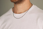 Silver link chain necklace for men - shani-adi-jewerly