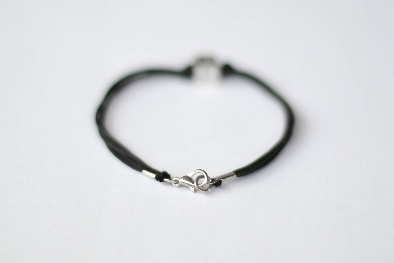 Number bracelet for men, black cord, personalised jewelry - shani-adi-jewerly