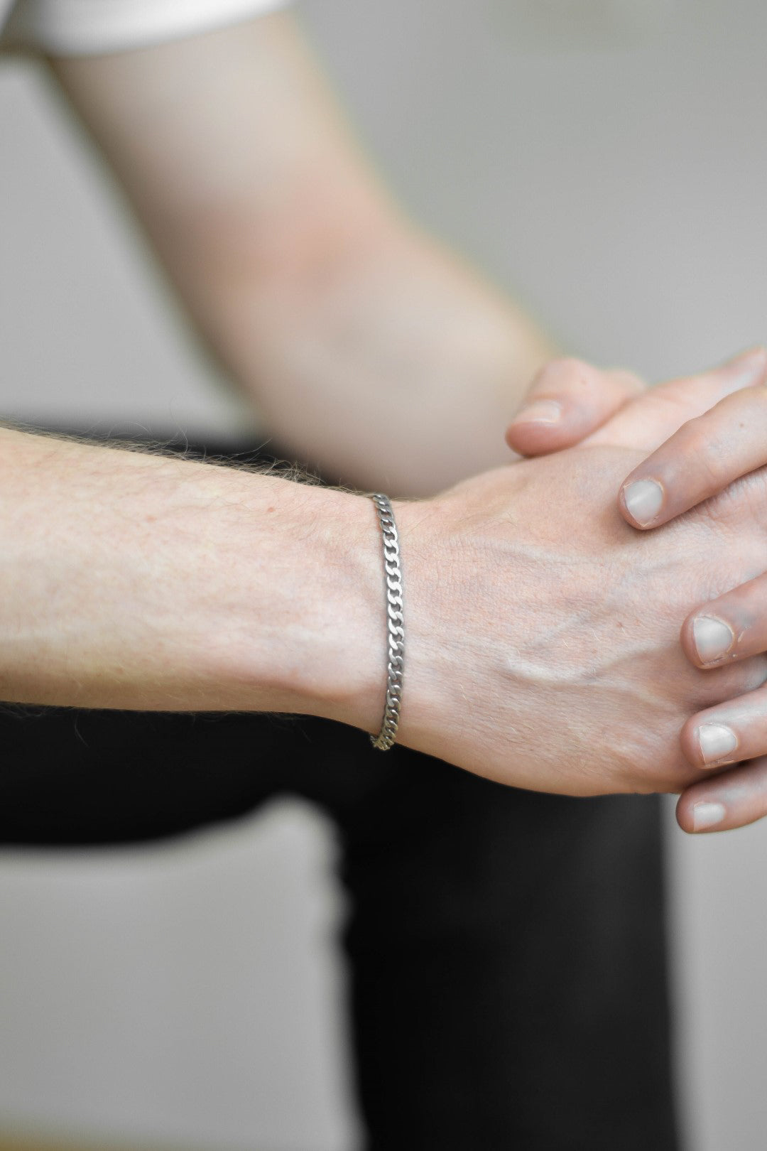 Silver chain bracelet for men, gift for him, Valentine's day gift
