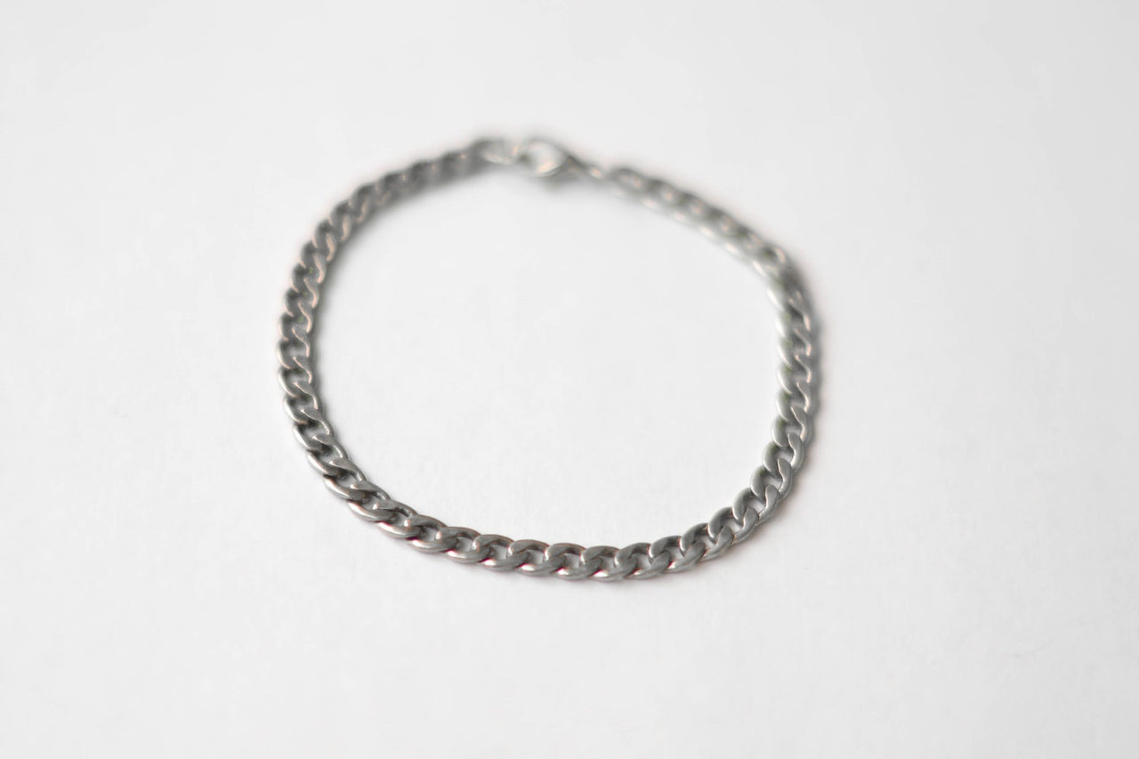 Silver chain bracelet for men, gift for him, Valentine's day gift