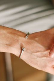 silver plated cuff bracelet for men