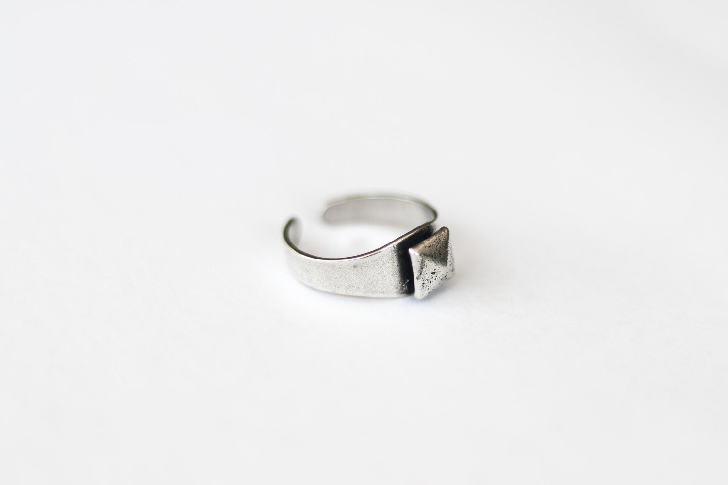 Silver diamond shape pyramid ring for women - shani and Adi Jewelry