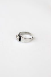 Silver diamond shape pyramid ring for women - shani and Adi Jewelry