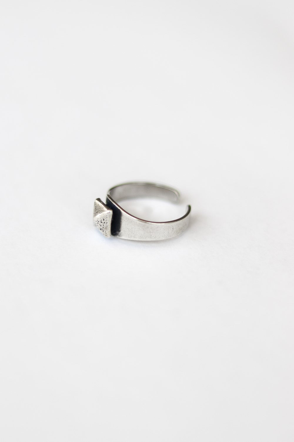 Silver diamond shape pyramid ring for women - shani and Adi Jewelry