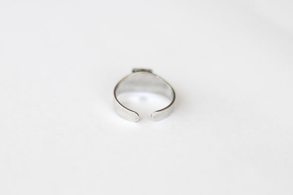 Silver diamond shape pyramid ring for women - shani and Adi Jewelry