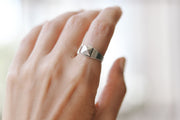 Silver diamond shape pyramid ring for women - shani and Adi Jewelry
