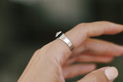 Silver diamond shape pyramid ring for women - shani and Adi Jewelry