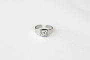 Silver diamond shape pyramid ring for women - shani and Adi Jewelry