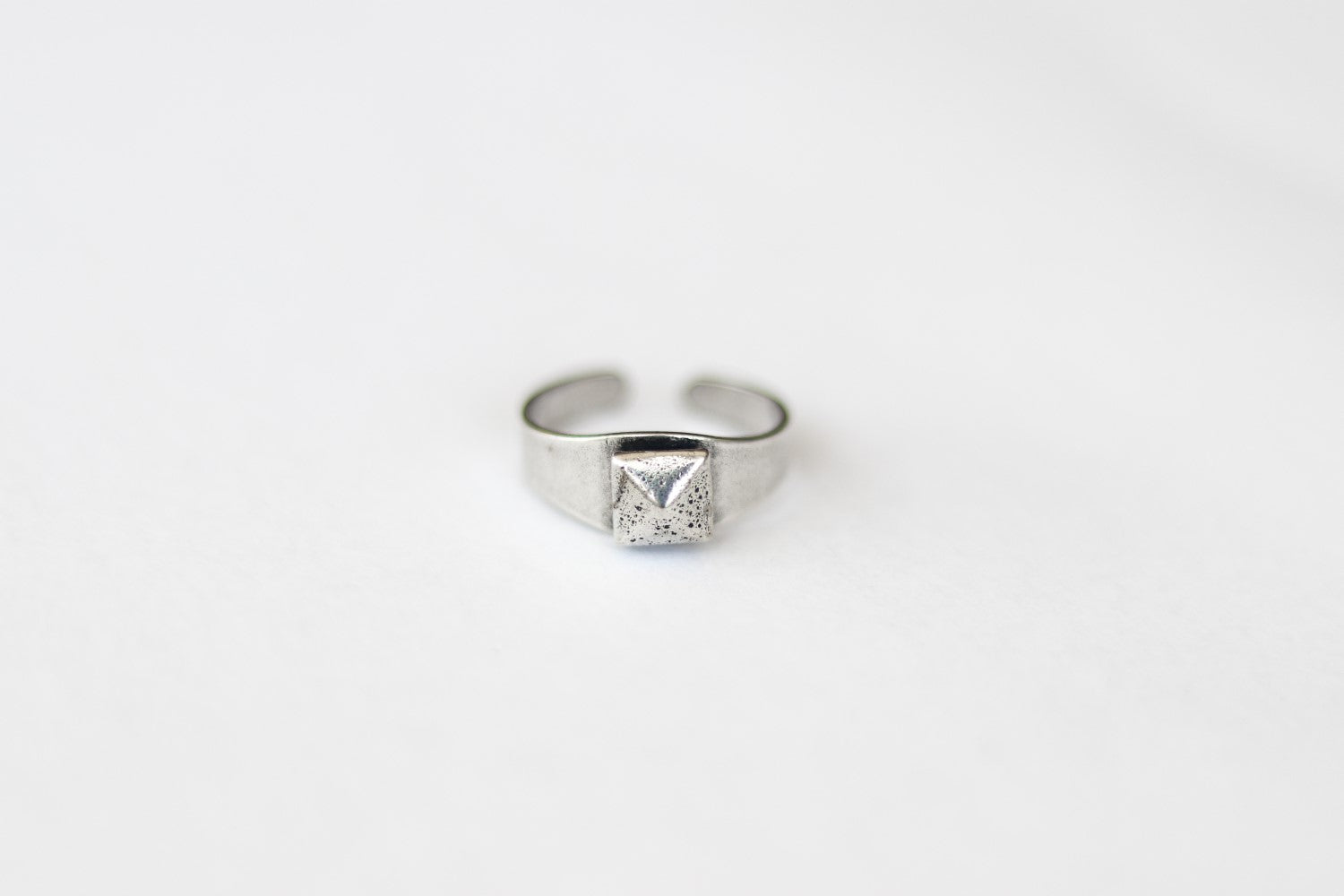 Silver diamond shape pyramid ring for women - shani and Adi Jewelry
