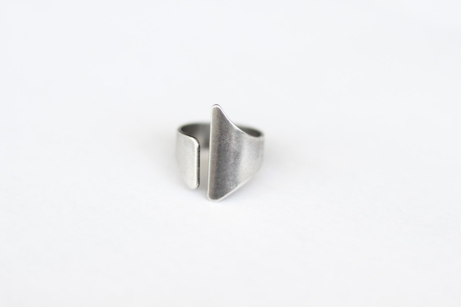 silver front open ring for men - shani and Adi Jewelry
