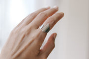 Silver front open ring for women - shani and Adi Jewelry