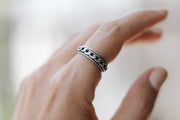 silver chain ring for women - shani and Adi Jewelry