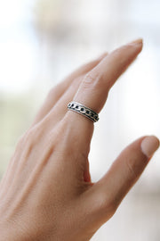silver chain ring for women - shani and Adi Jewelry