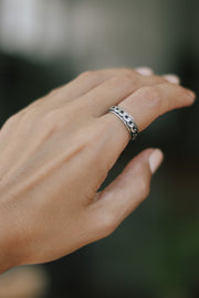silver chain ring for women - shani and Adi Jewelry