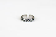 silver chain ring for men - shani and Adi Jewelry