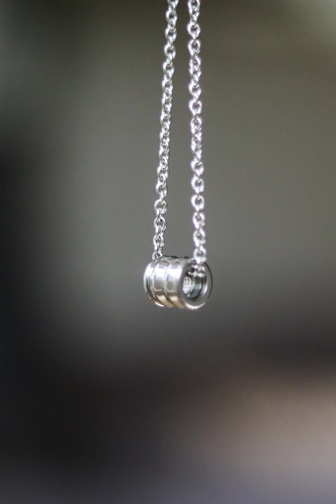 Silver bead chain necklace for men, waterproof jewelry for him, gift wrapped