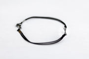 handmade silver cross bracelet for men, black cord - shani and adi jewelry