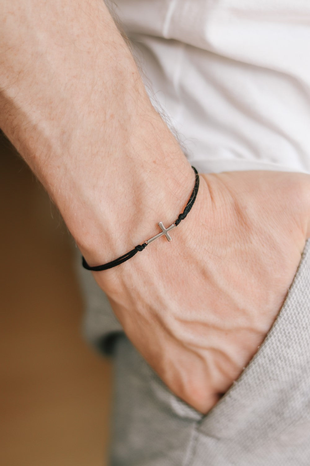 Buy jewel string cross bracelet with black cord adjustable for girl boy men  women(unisex) at Amazon.in