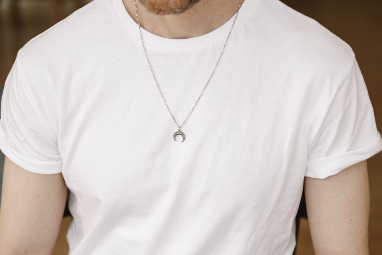 half moon necklace for men