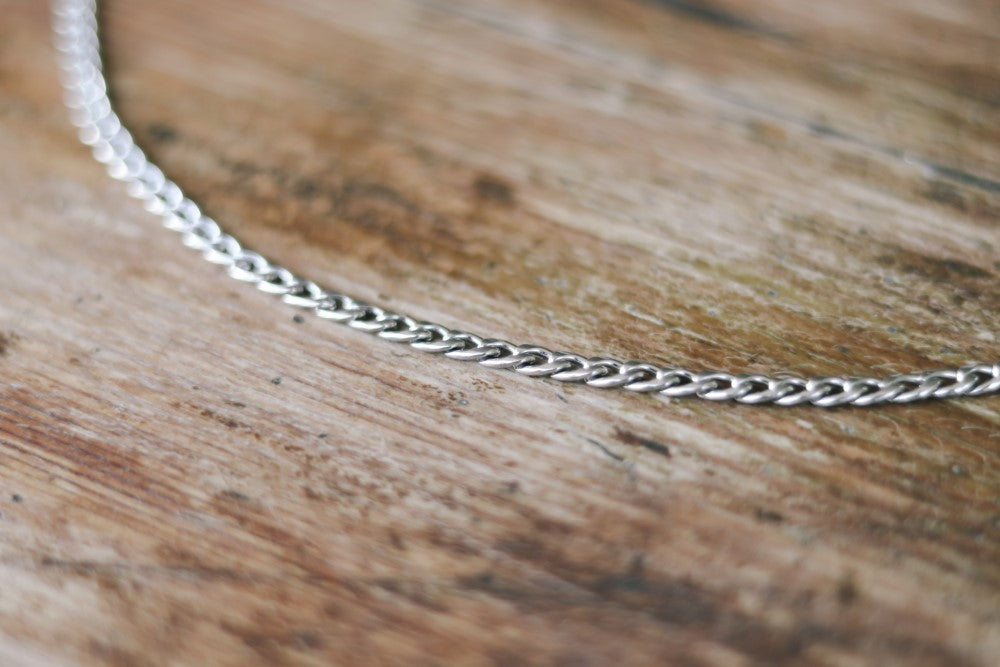 Silver links chain necklace for men
