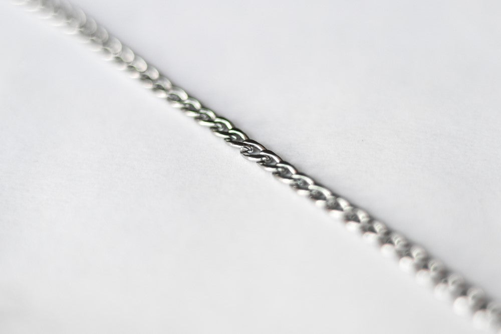 Silver links chain necklace for men