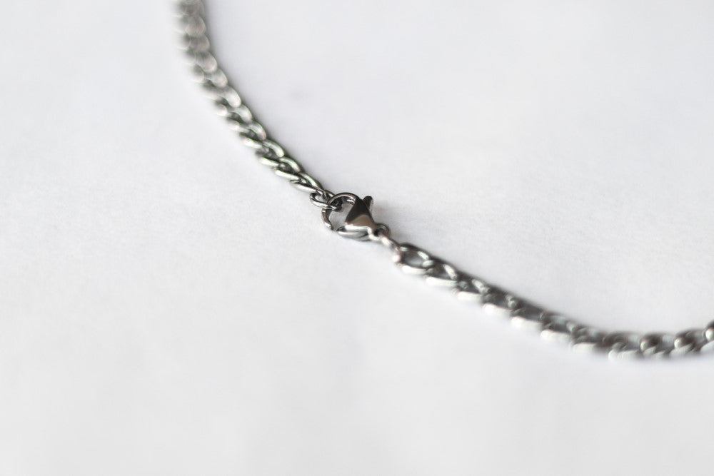 Silver links chain necklace for men