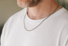 Silver links chain necklace for men