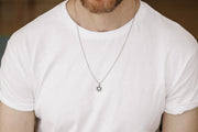 silver Star of David necklace for men