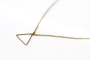 Bronze triangle necklace for men, chain necklace - shani-adi-jewerly