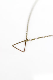 Bronze triangle necklace for men, chain necklace - shani-adi-jewerly